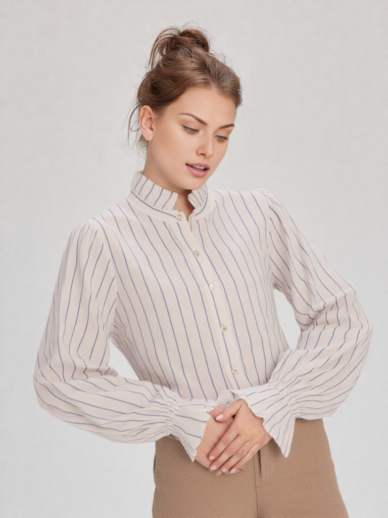 Camisa Cuello Fruncido ÉCLAT