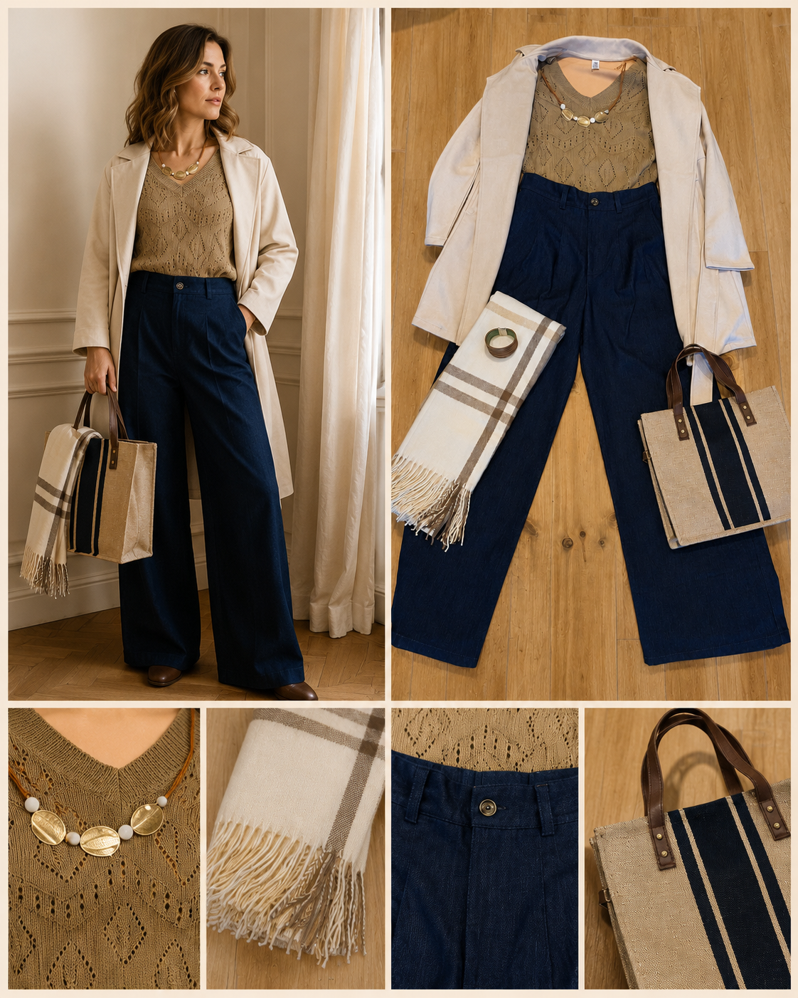 Look Arena, Beige & Denim