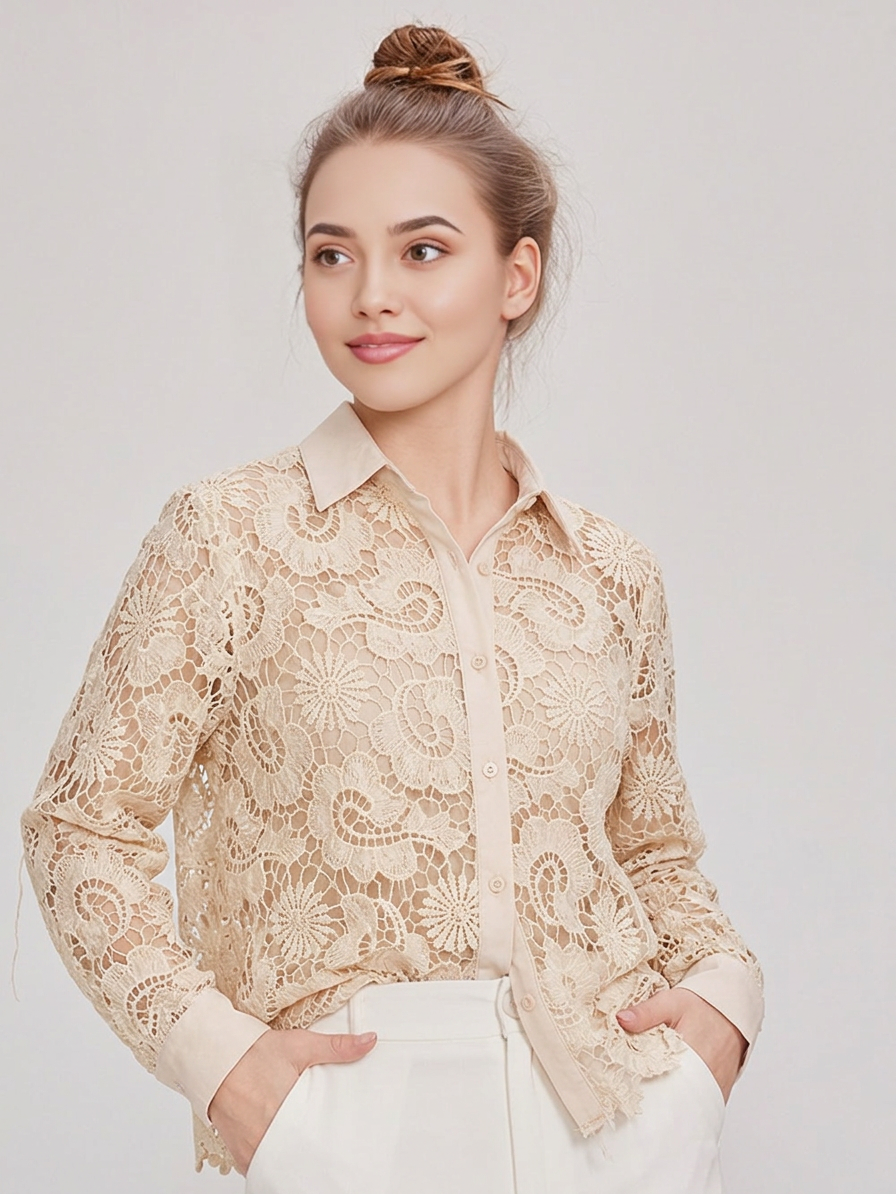 Camisa Broderie