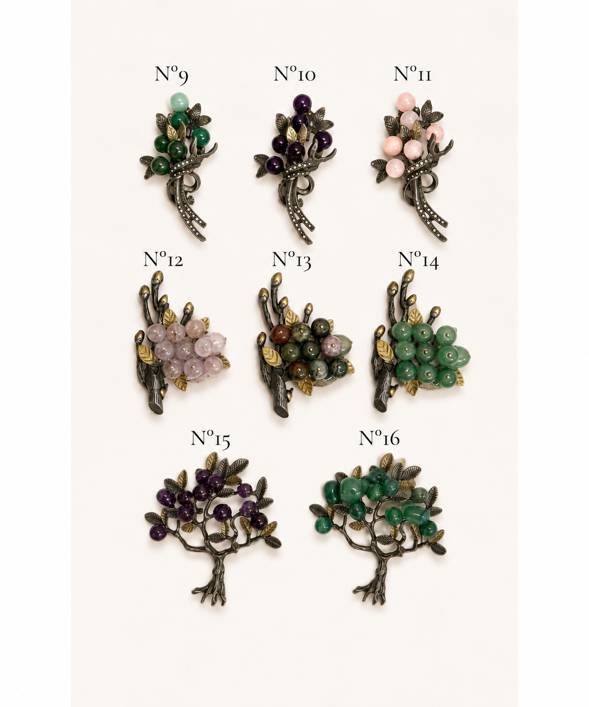 Broche Prendedor Diseño Floral y Naturaleza