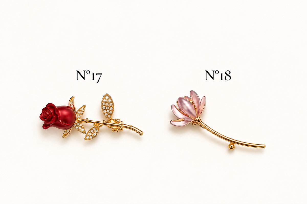 Broche Prendedor Diseño Floral y Naturaleza