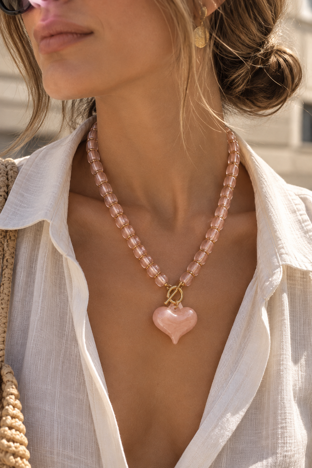 Collar Resina Corazón