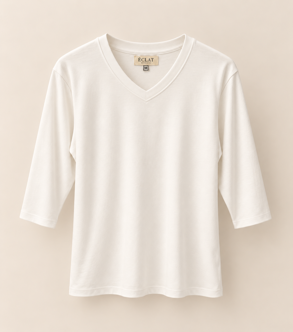 Top Clásico Cuello V 3/4 Oversize