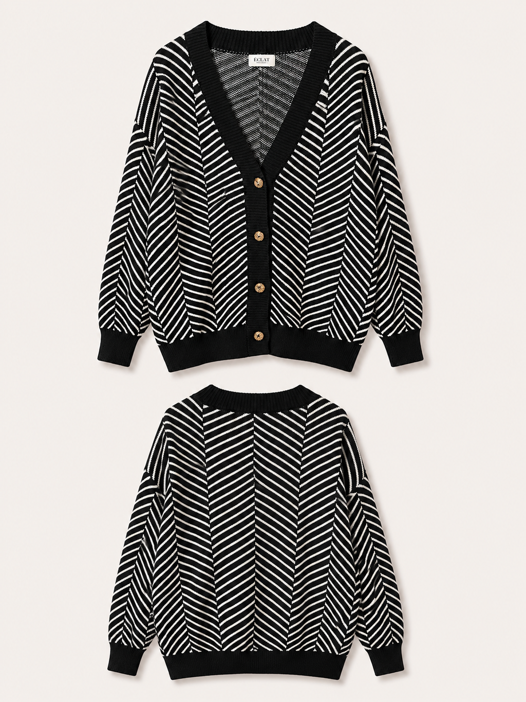 La Maille Boutonnée Chevron