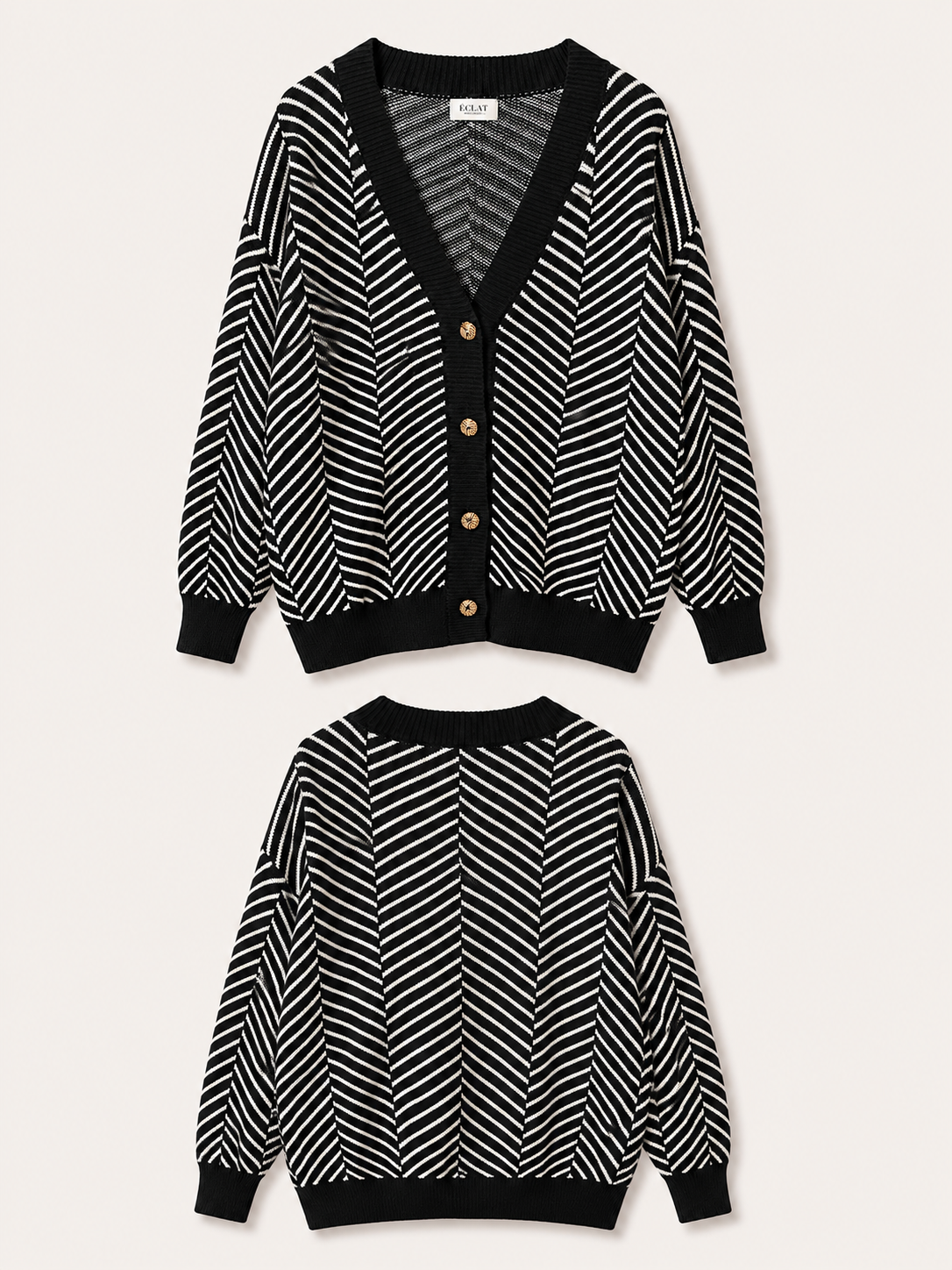 La Maille Boutonnée Chevron
