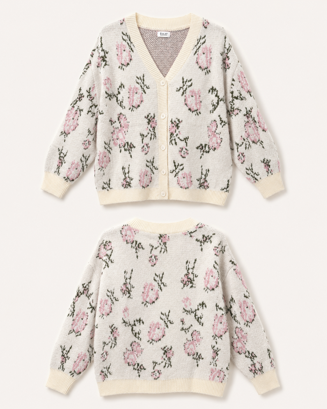 La Maille Boutonnée Fleurs