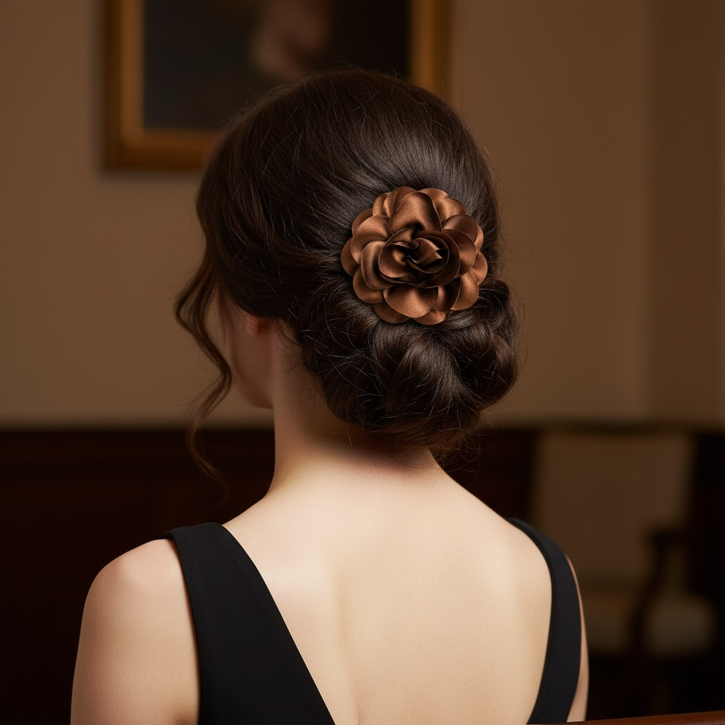 Pinza Cabello Flor Seda